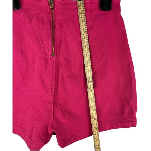 Pink Lily High Waisted Wrap Front Skort Hot Pink Womens Sz XS Barbie Chic Preppy - Picture 5 of 9